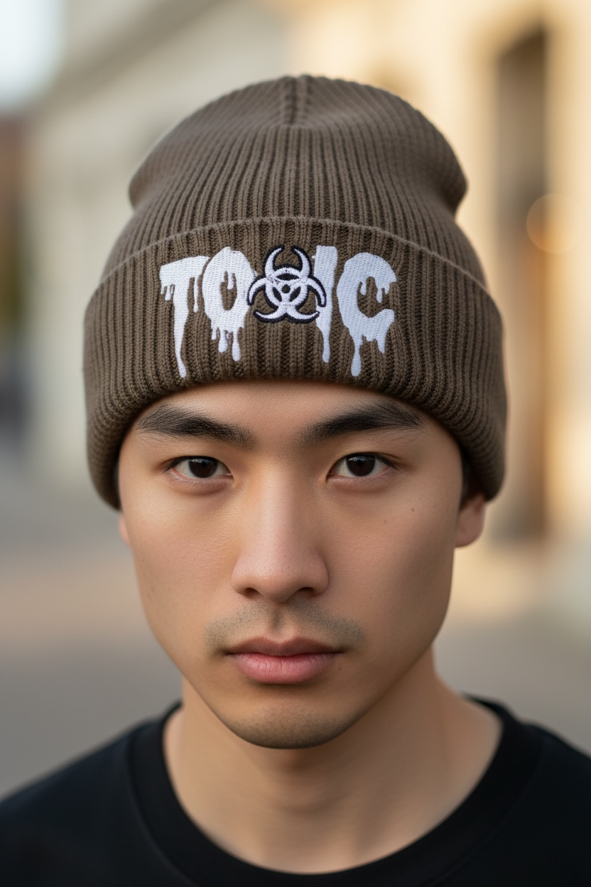 Toxic Ribbed Skully Hat