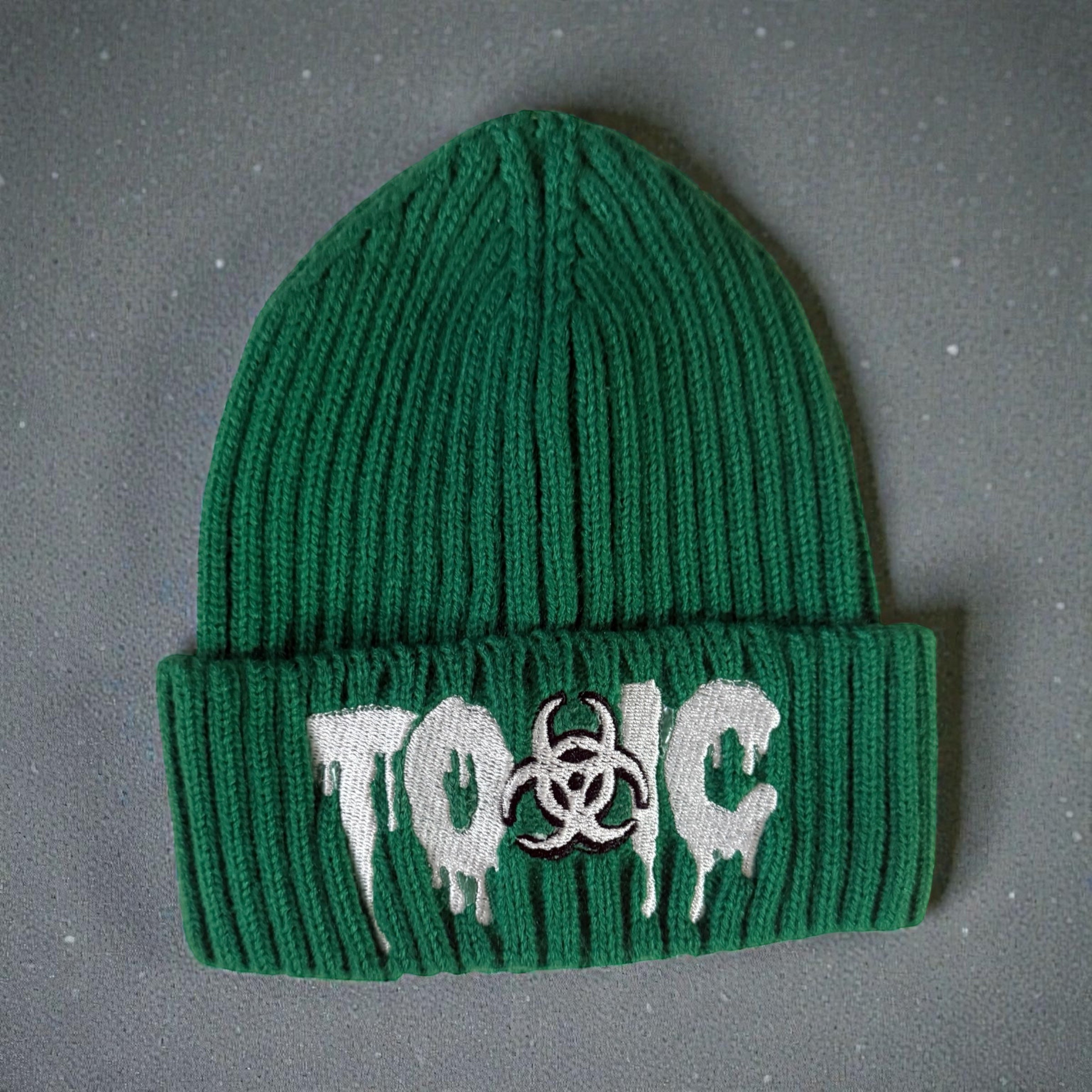 Toxic Ribbed Skully Hat