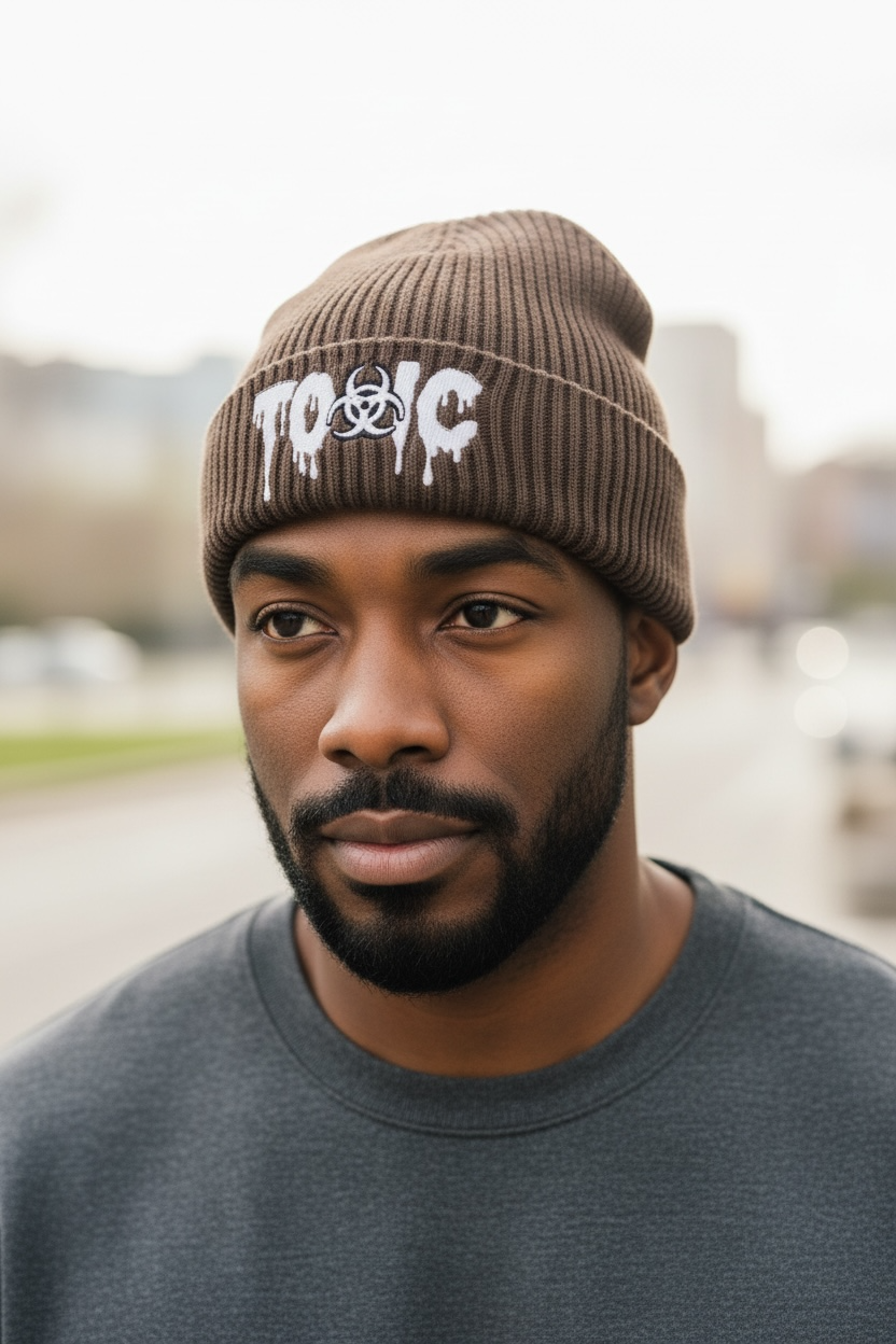 Toxic Ribbed Skully Hat
